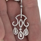 Diamond Chandelier Drop Earrings Ct tw 18Kt White Gold